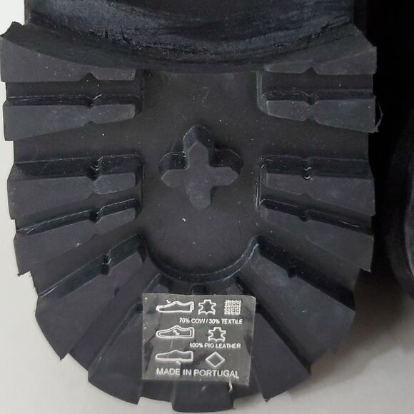 All Saints Men's Styx Boot Black Leather Tweed Size 12 - Picture 12 of 13